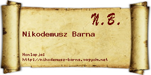 Nikodemusz Barna névjegykártya
